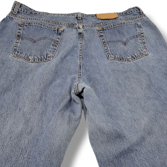 1996 Vintage Levi's Jeans Size 24 W42" x L26" Levi's 522 Tapered Fit Tapered Leg - Picture 5 of 13